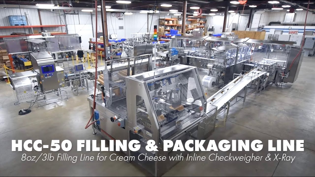 HCC-50 8oz and 3lb Filling Line - Full Length | Filling Equipment | HART Design & Manufacturing