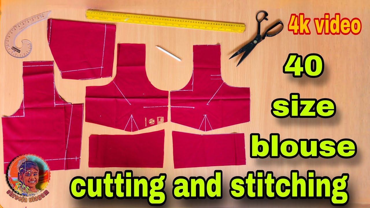 40 size blouse cutting and stitching in தமிழ் #beginners #diy