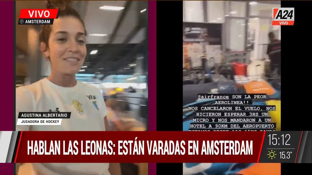 🦁 Las leonas varadas en el aeropuerto de Amsterdam I A24