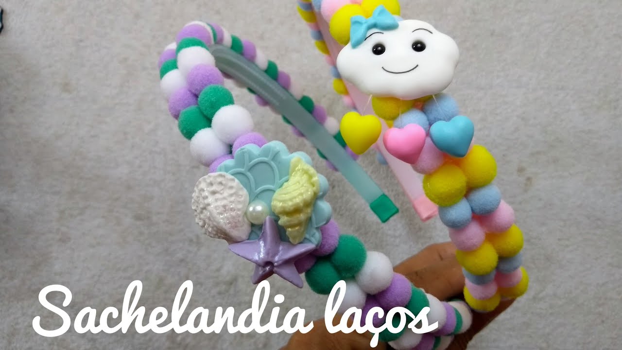 Tiaras de Pompom com Aplique - Como eu faço . Dicas Importantes