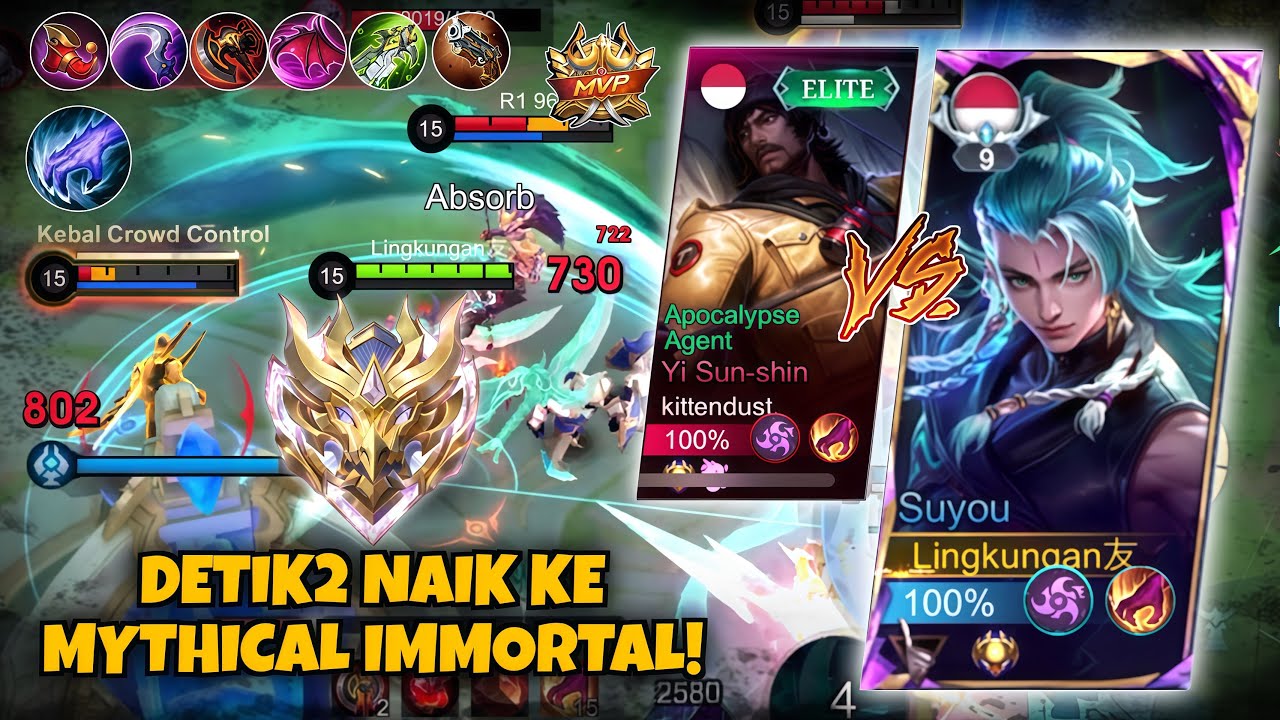 PERTARUNGAN SENGIT DI DETIK MYTHICAL IMMORTAL DI AKHIR SEASON! MABAR BARENG TEMEN! - MOBILE LEGENDS