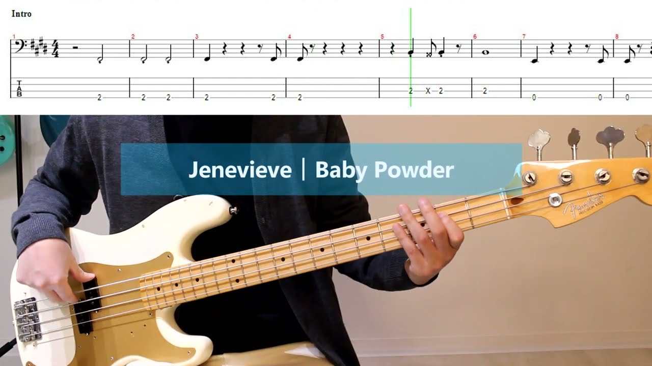 초보자도 도전해 볼 수 있는 추천 연습곡!│Jenevieve - Baby Powder│베이스 악보│BASS TAB