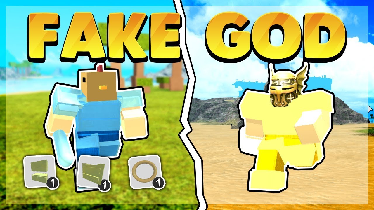 Племя Богов против Fake Crystal Player *PvP* (Roblox Booga Booga)