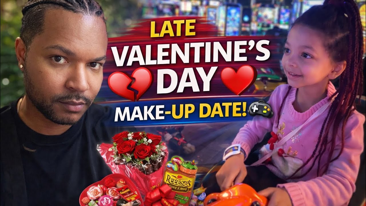 Making Up for Missing Valentine’s Day 💔➡️❤️ | Daddy Daughter Arcade Date 🎮🌹