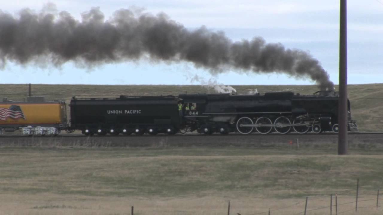 Steam Train - Little Rock Express-Leaving Wyoming UP 844