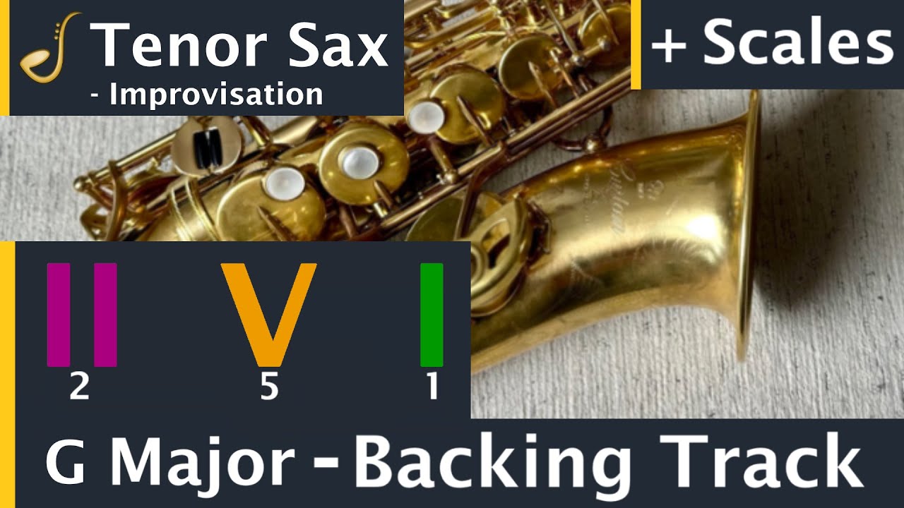Tenor Saxophone 2 5 1 Backing Track Jam in G Major | Improvisation