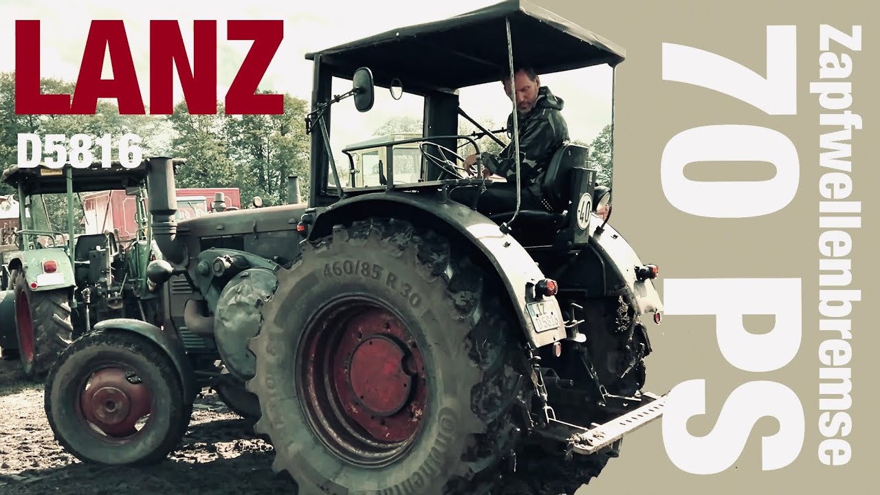Seltener Lanz D5816 Halbdiesel Bulldog an der #zapfwellenbremse #lanzbulldog #classictractor