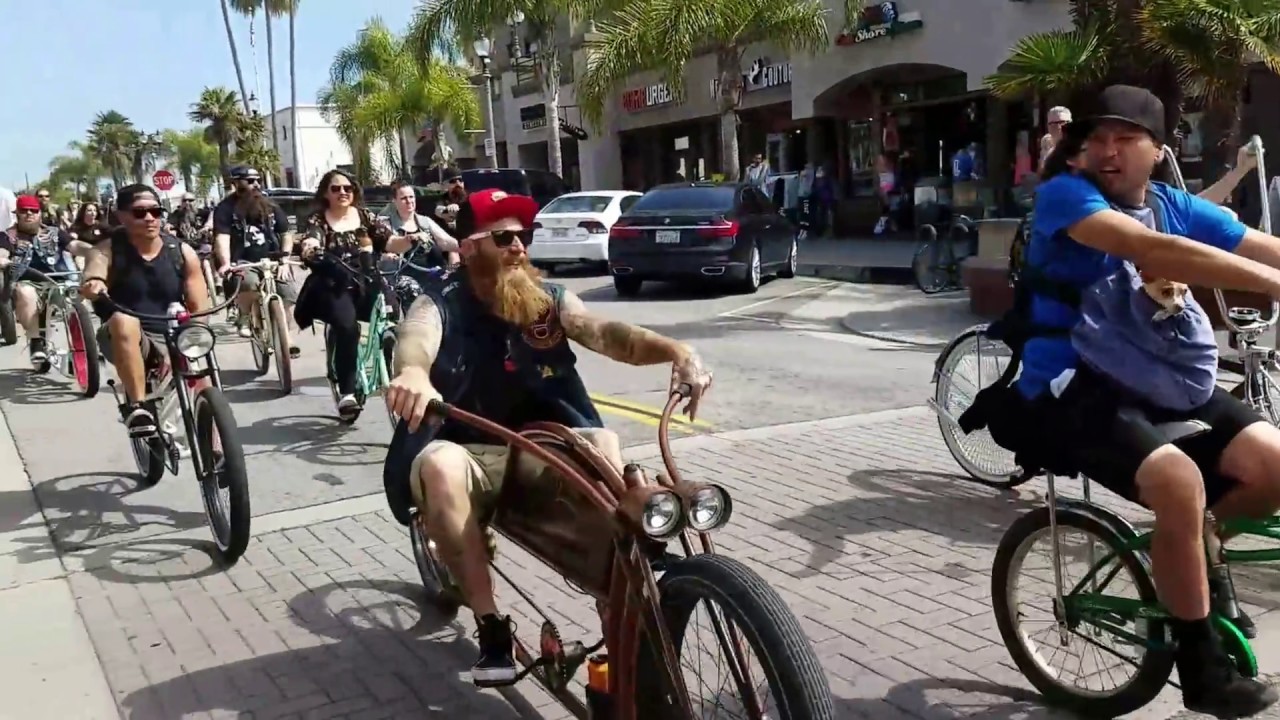 HB BC Bicycle Invade Main St Huntington Beach California