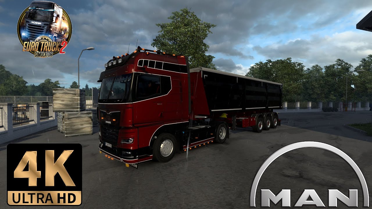 ETS2 4K | MAN TGX 18.510 TG3 by Gloover | Schmitz S.KO by JUseeTV | Växjö - Kopenhagen | Full Trip