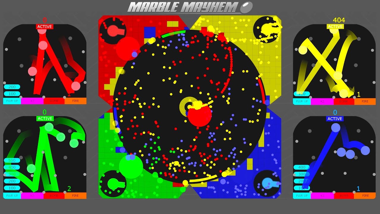 4- Way Multiply or Release Infection Battle #2 | Algodoo Marble Battle