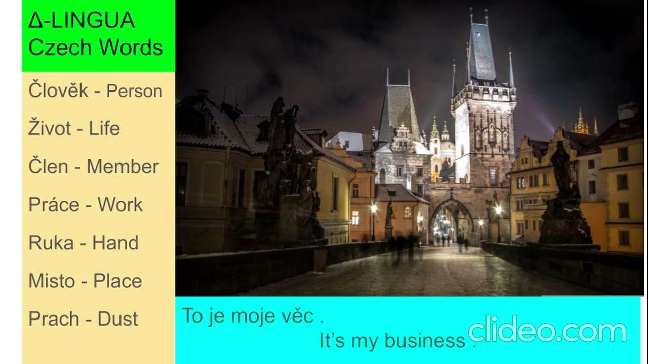 Δ- LINGUA : Czech Words ( Lesson # 34 )