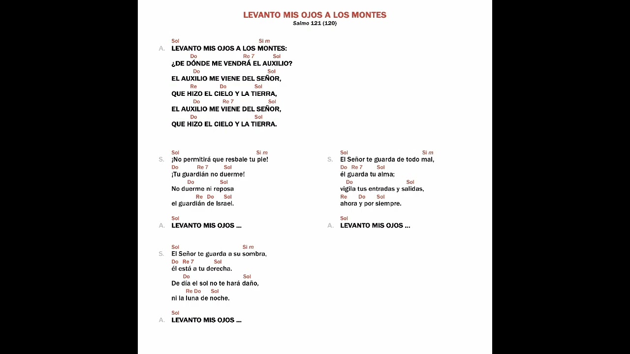 Levanto mis ojos a los montes, Salmo 121 (120) Camino Neocatecumenal #neocat #neocatecumenal 