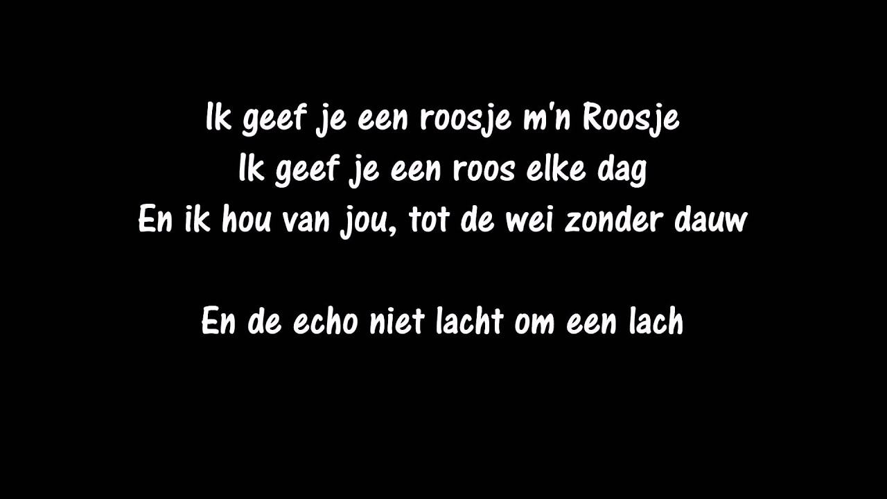 Conny Van Den Bos - Roosje m'n roosje (songtekst)
