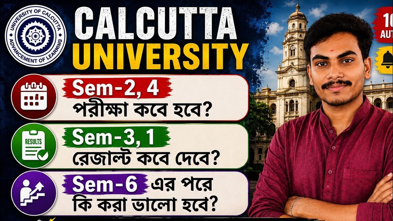 Calcutta University CCF / CBCS B.A. / B.Sc. SEM-4, 2 Exam Date | Sem-1, 3, 6 Result Date | New Up...