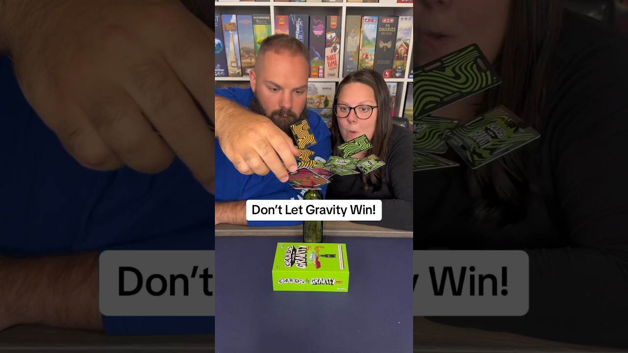 Don&rsquo;t Let Gravity Win! Come Play Cards vs Gravity With Us From Big Potato! #boardgames #couple