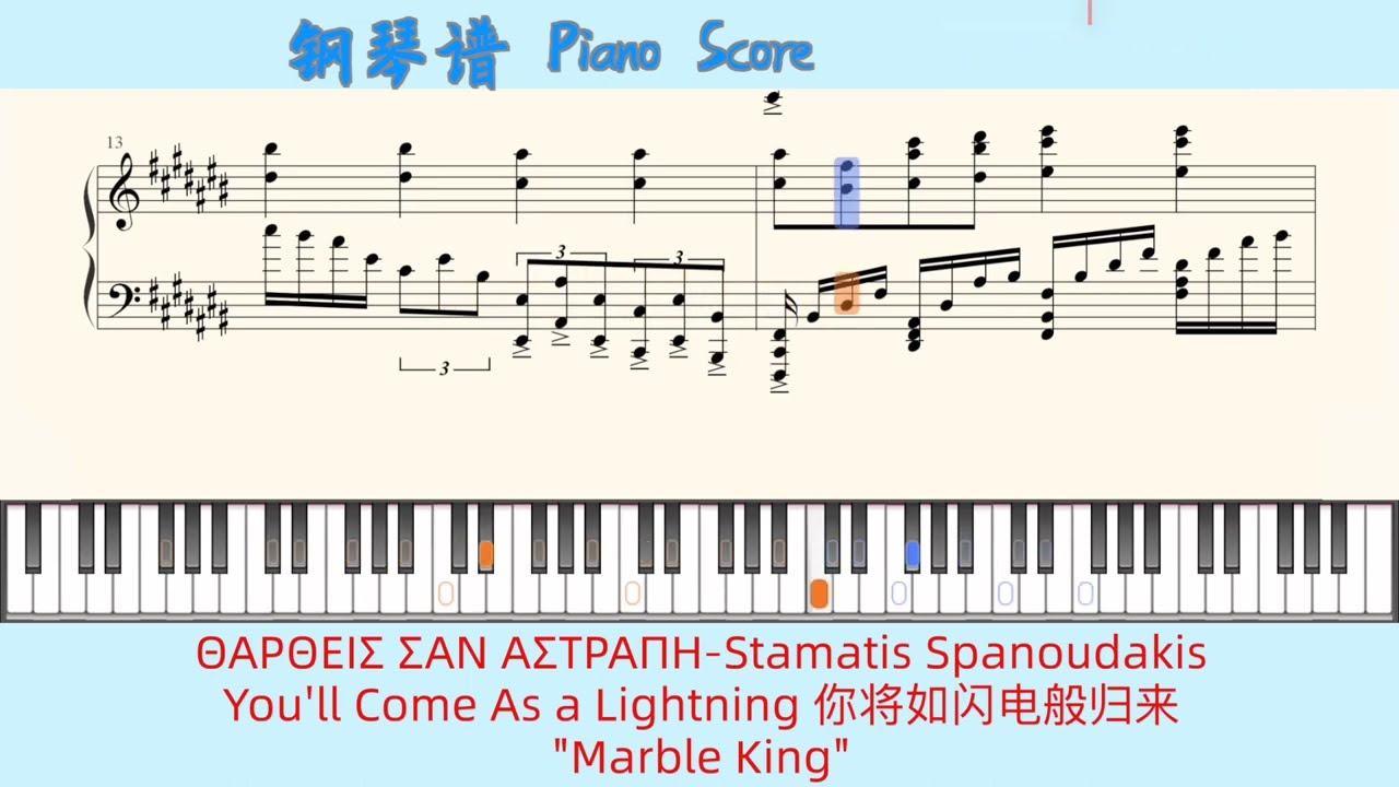 ΘΑΡΘΕΙΣ ΣΑΝ ΑΣΤΡΑΠΗ-Stamatis Spanoudakis🎹You'll Come As a Lightning🎹 