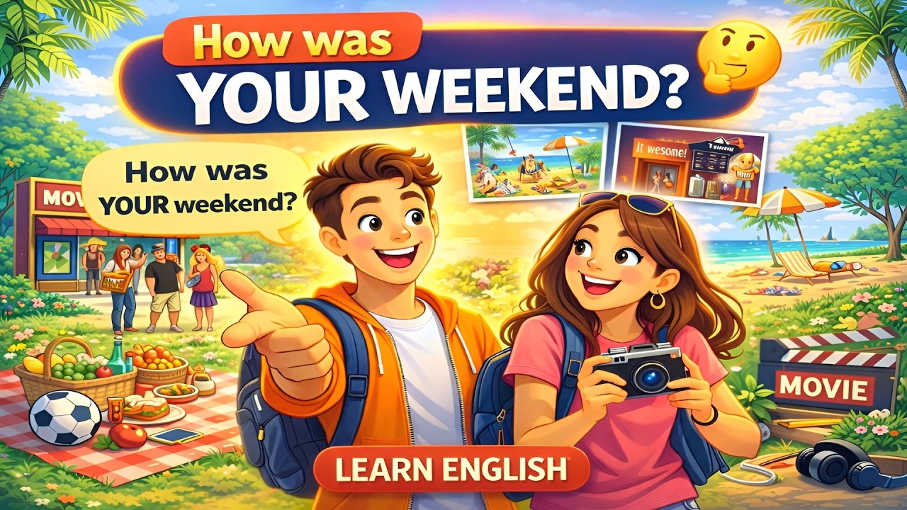 Talking About Your Weekend | Easy English Conversation Practice (A2)