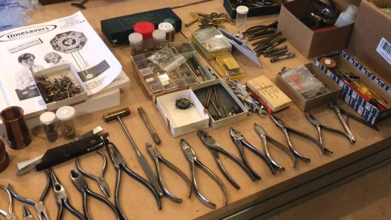 &ldquo;opening&rdquo; BIG BOX of clock repair tools and parts