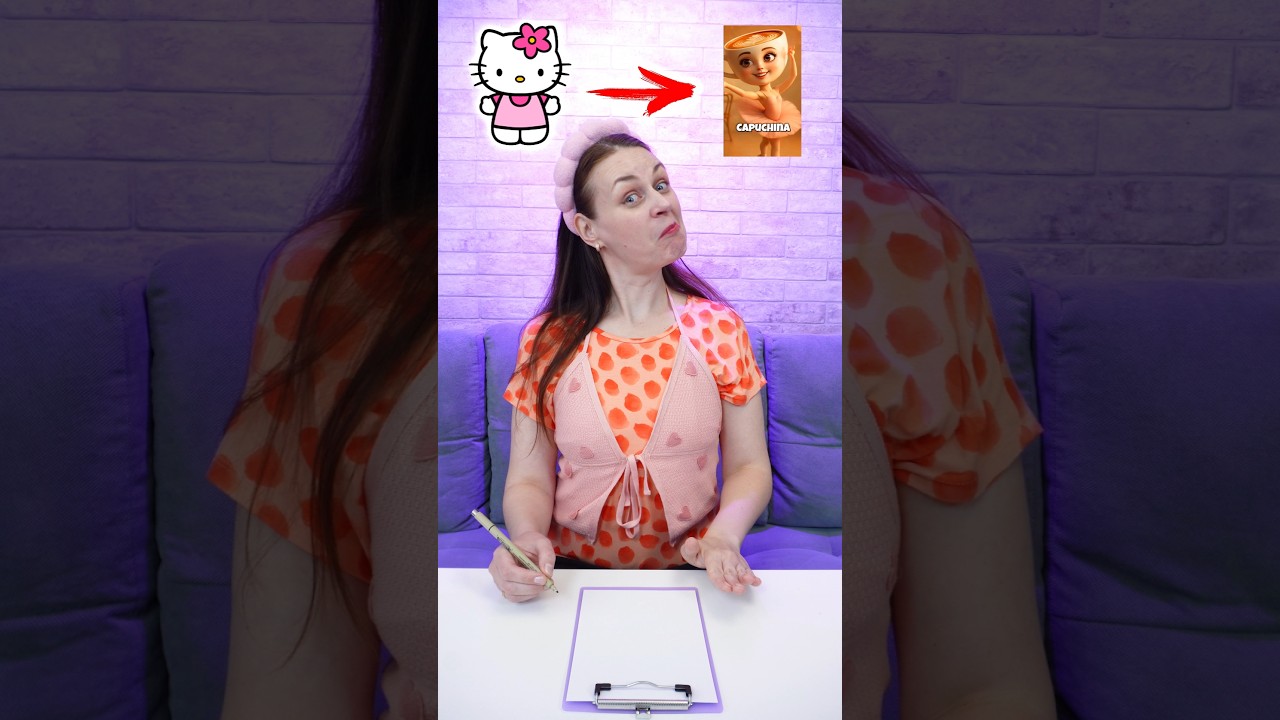 Как нарисовать Hello Kitty Балерина Капучино #shorts #drawing