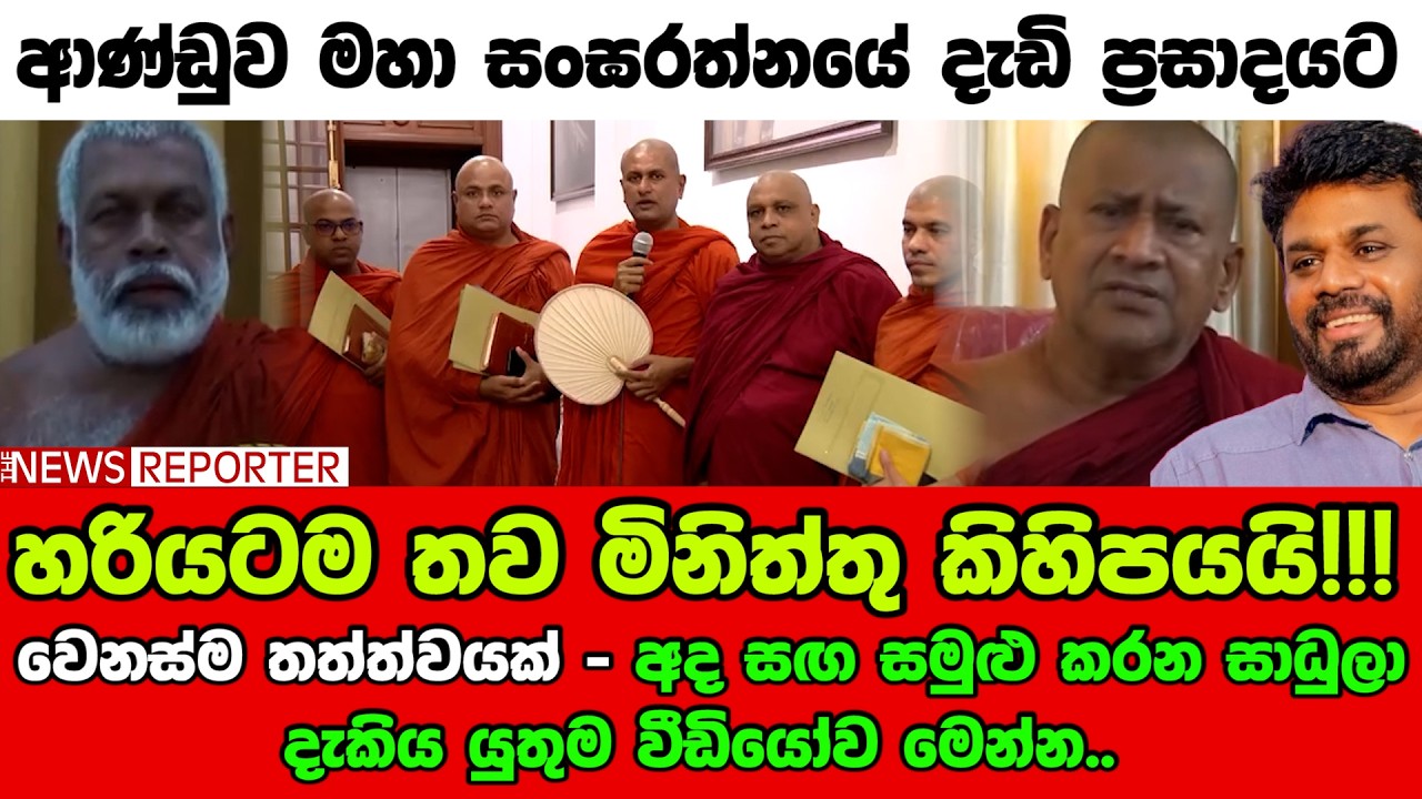 🔴හරියටම තව මිනිත්තු කිහිපයයි!!!වෙනස්ම තත්ත්වයක් - අද සඟ සමුළු කරන සාධුලා දැකිය යුතුම වීඩියෝව මෙන්න