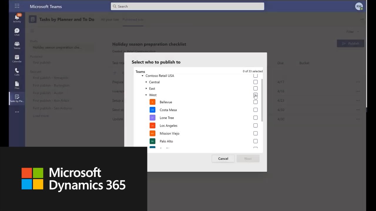 Synergize task management between Dynamics 365 Commerce and Microsoft Teams