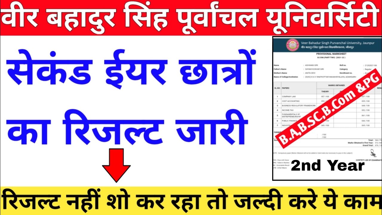 Vbspu results 2022Vbspu news today|Vbspu ba 2nd year result 2022|Vbspu Ba Bsc Ma results 2022