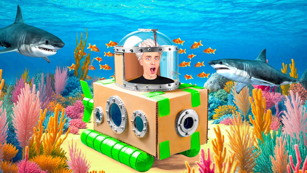 قاعدة من الورق المقوى تحت الماء - التحدي!