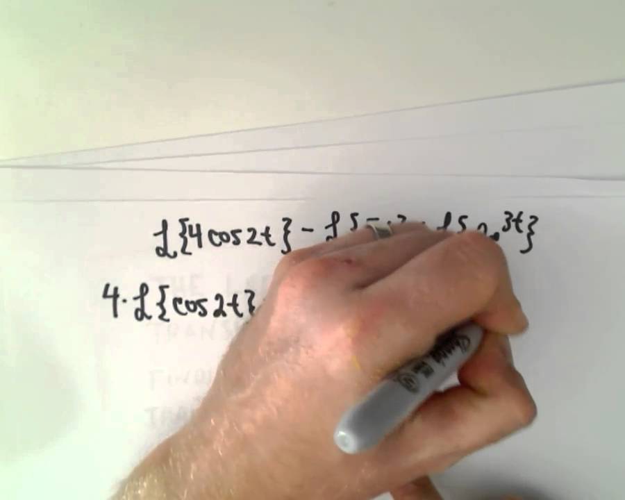 Calculating the Laplace Transform of a Function Using Tables