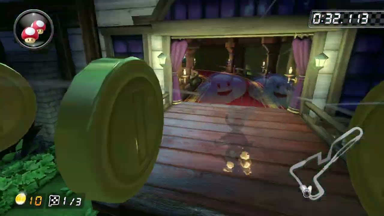 Twisted Mansion - 1:54.447 by Saru (Mario Kart 8 Deluxe Inward Bike Record)
