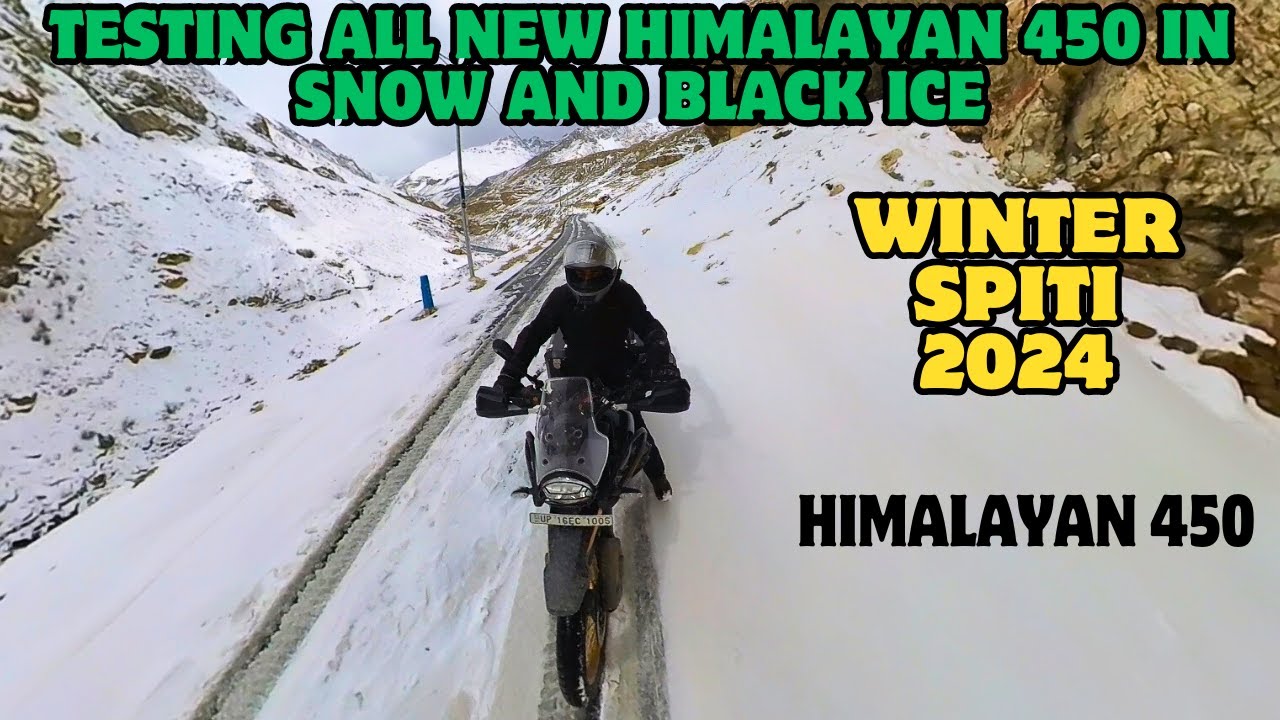 We rode Himalayan 450 on Black Ice and Snow | Winter Spiti 2024 | Himalayan 450 |