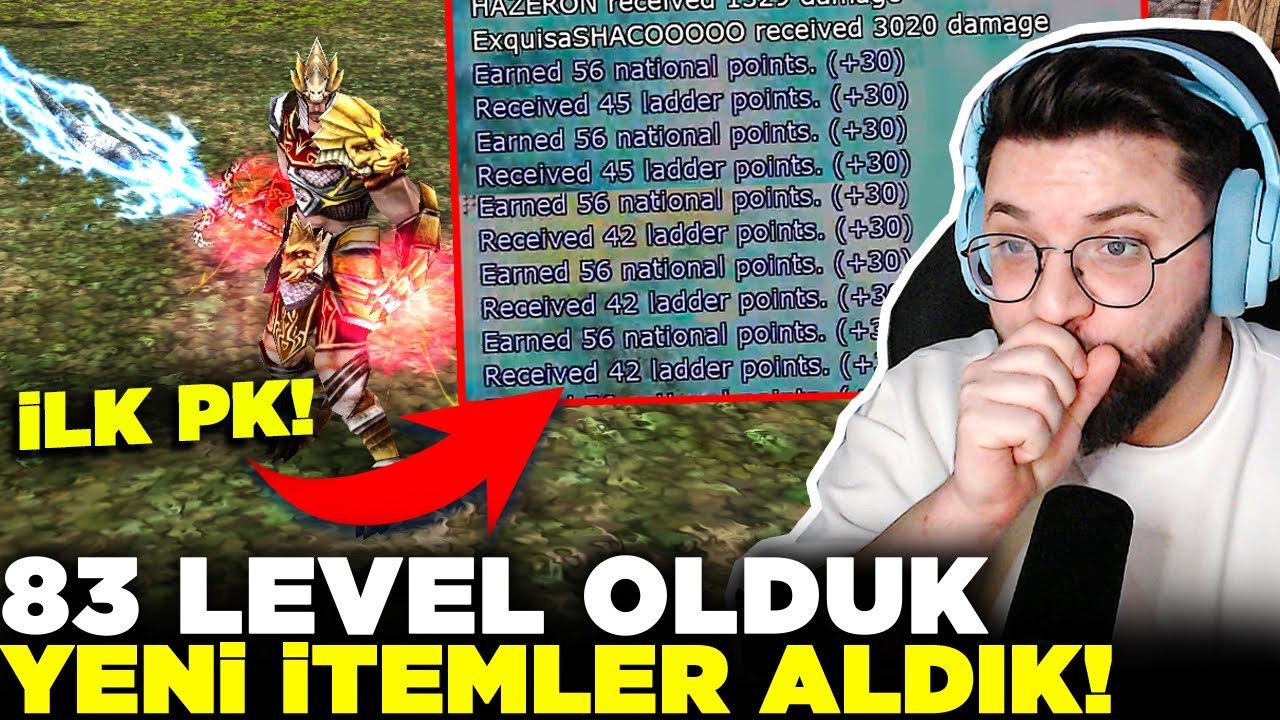 83 LEVEL OLDUK! YENİ İTEMLER ALDIK! İLK DEFA PK ATTIK! | SIFIRDAN WARRİOR #8 | Knight Online
