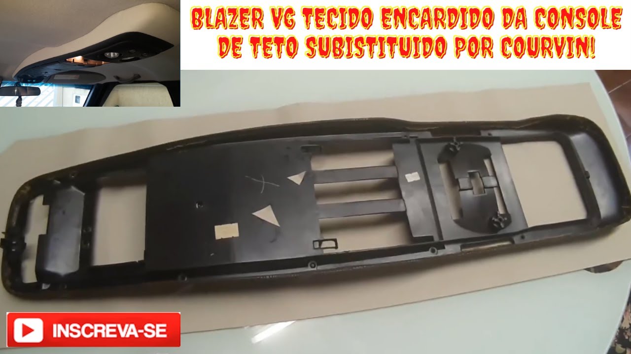 Blazer desmontagem console de teto instalação e revitalização do tecido