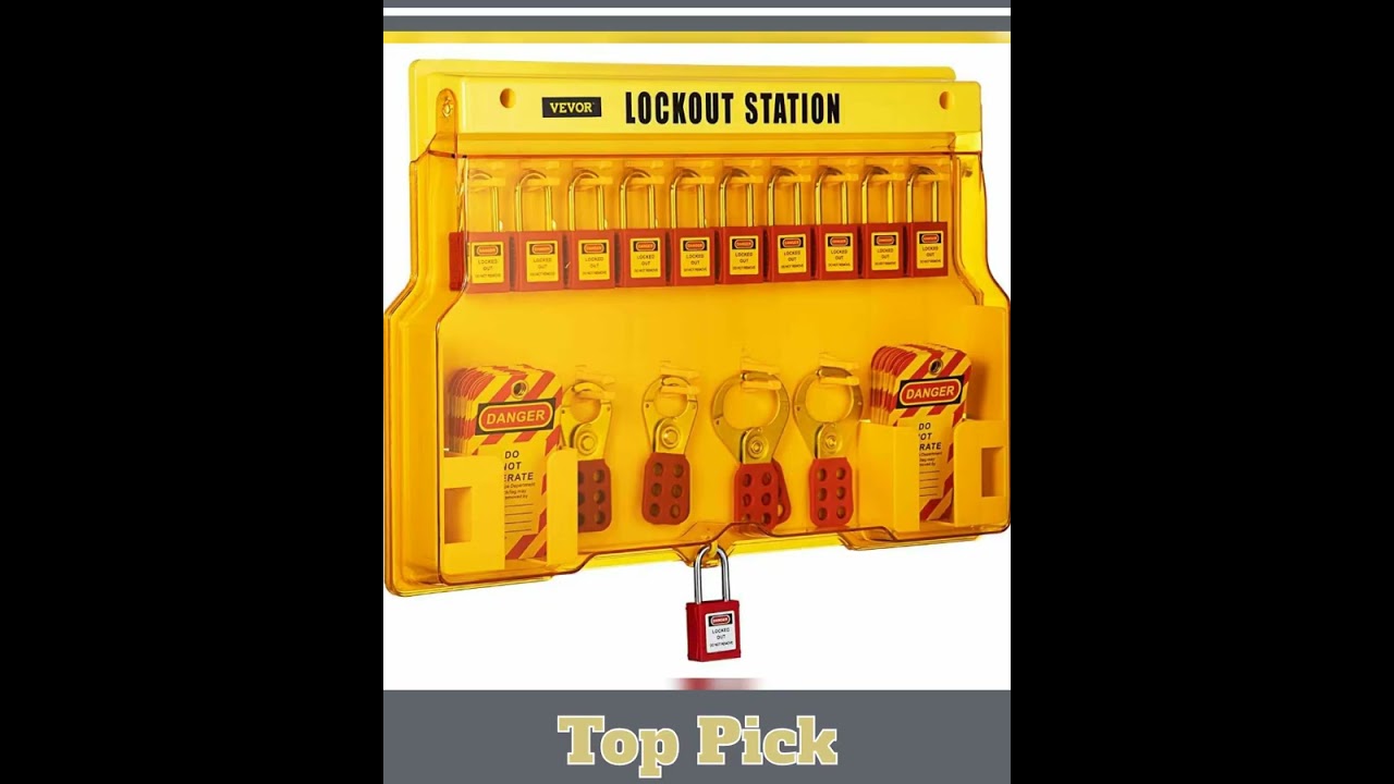 VEVOR 58 PCS Lockout Tagout Kits, Electrical Safety Loto Kit Includes Padlocks, Lockout Station, ...