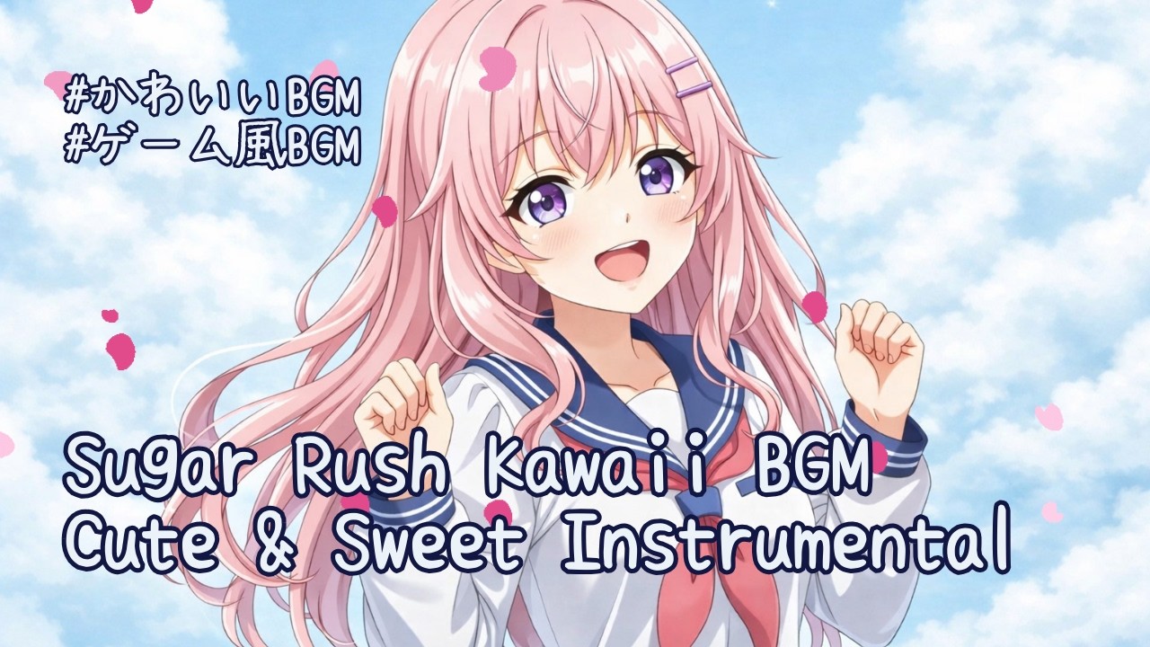 【作業用BGM】Sugar Rush Kawaii BGM  | Cute & Sweet Instrumental【ゲーム音楽風オリジナル曲】