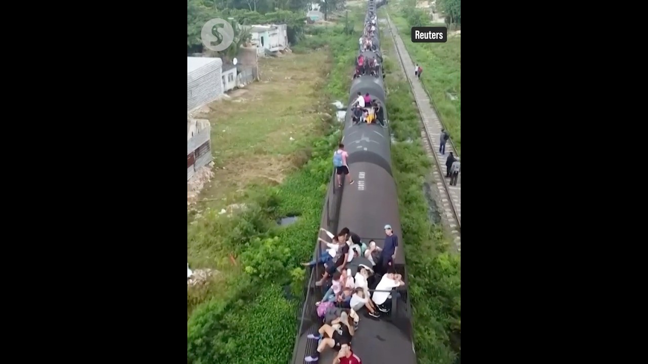 Migrant families risk life and limb to jump Mexico train in trek to border