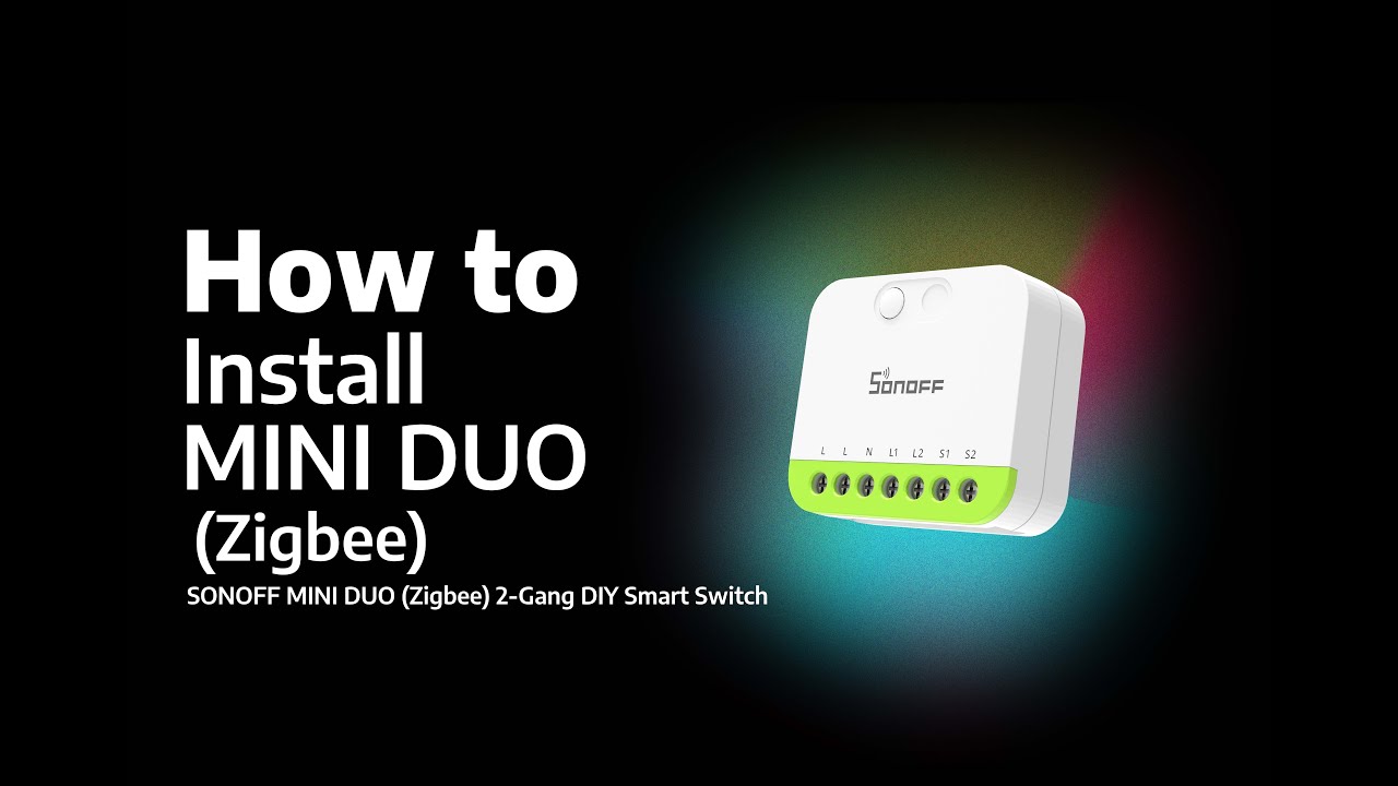 Как установить умный двухканальный выключатель SONOFF MINI DUO (ZigBee) своими руками