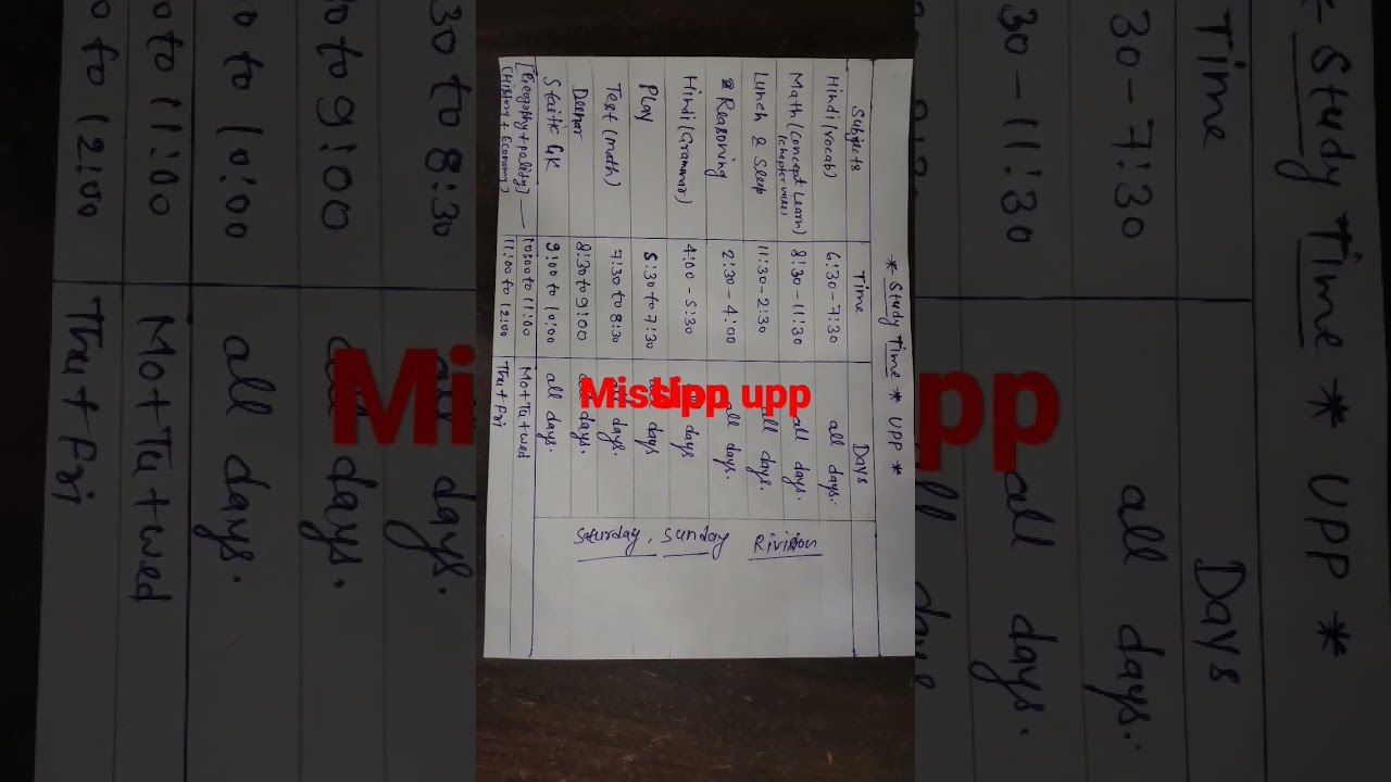 Best Time table in up police constable 💪|| #upp ||#riteshsolution ||