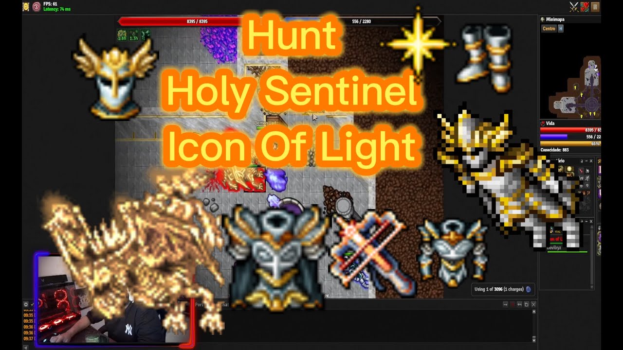 Holy Sentinel e Icon of Light ARAK: A Hunt Perfeita no Medivia Online (XP e Loot)