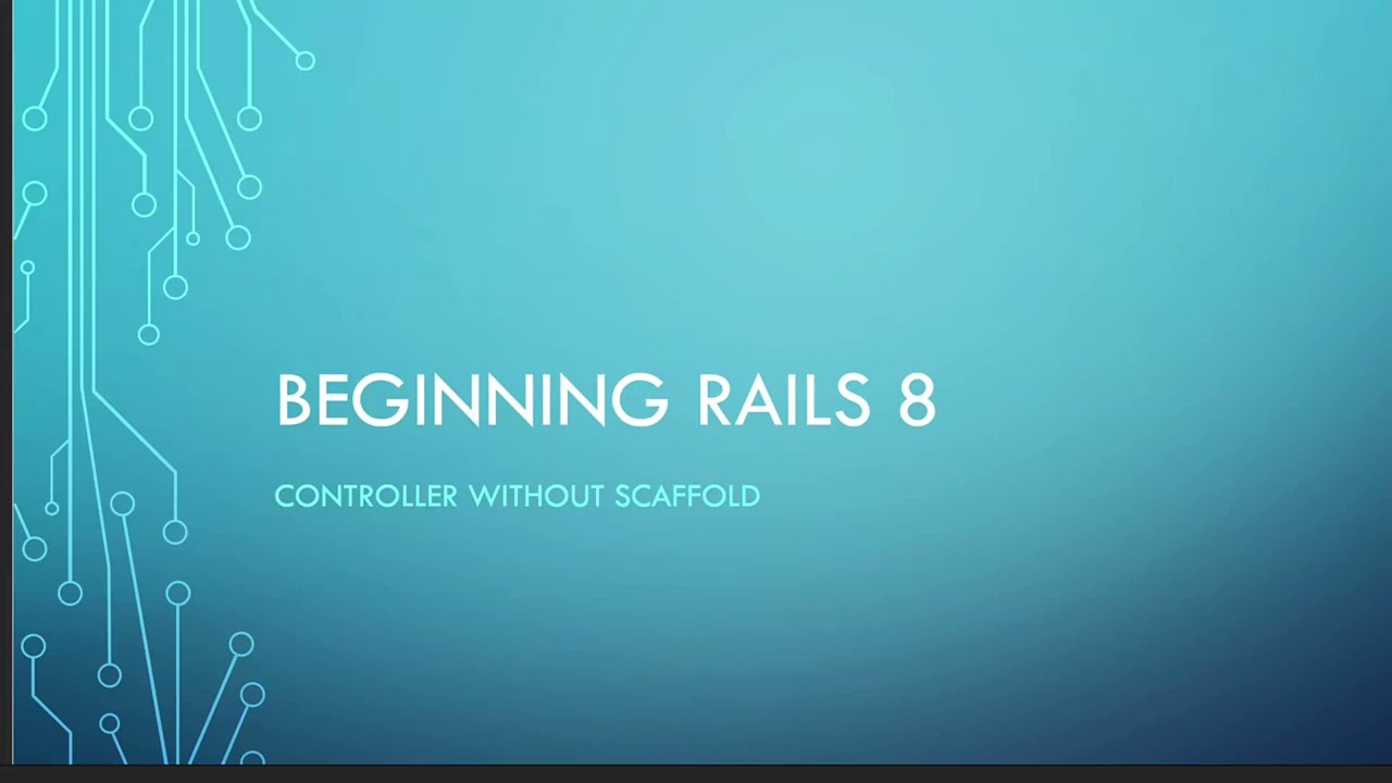 Rails 8 - Part 4 - Controller without Scaffold