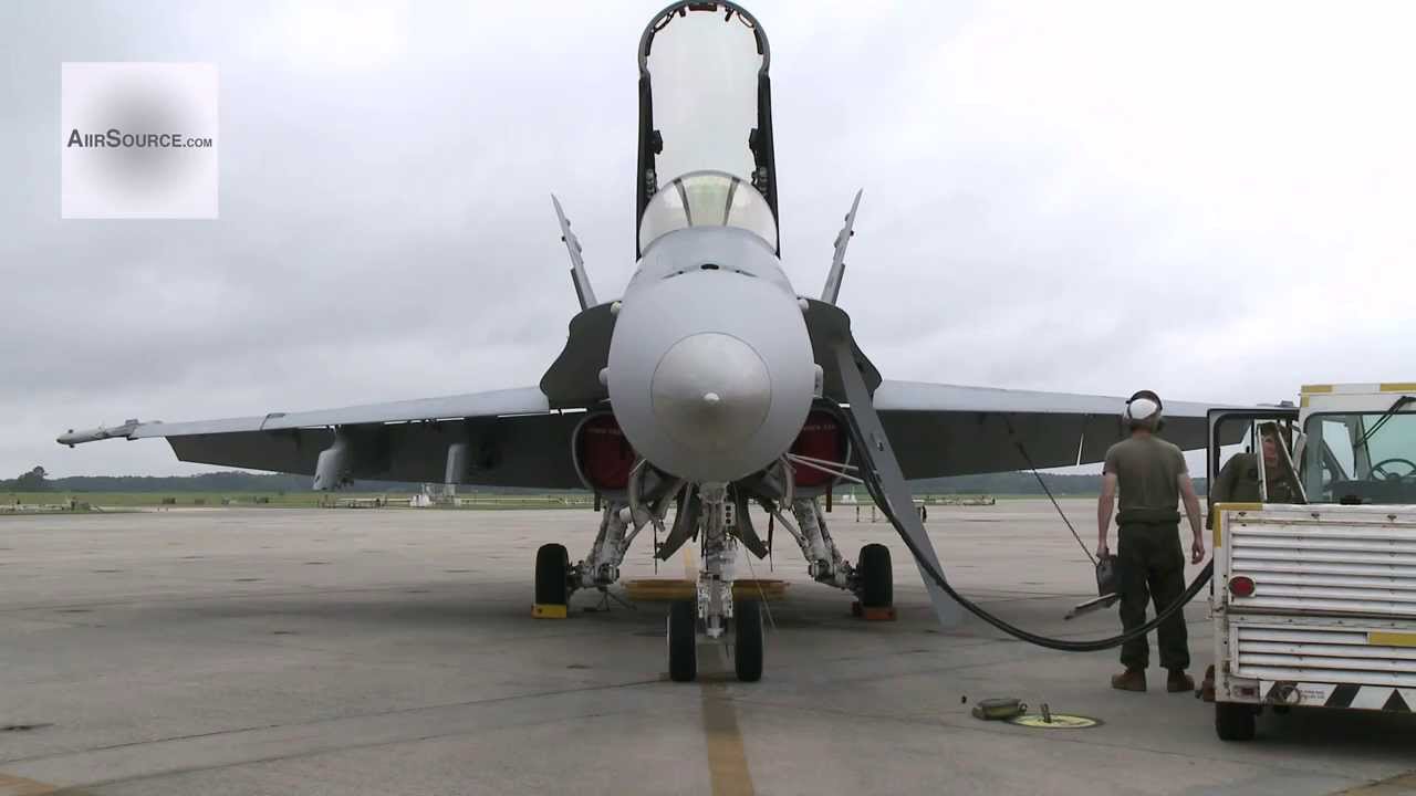Marine Fighter Attack Squadron 122 Working on F/A-18 Jets | AiirSource
