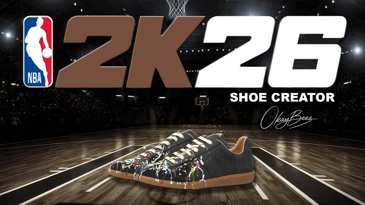 NBA 2K26 Shoe Creator - How to make Maison Margiela Paint Splatter GAT 'Black'