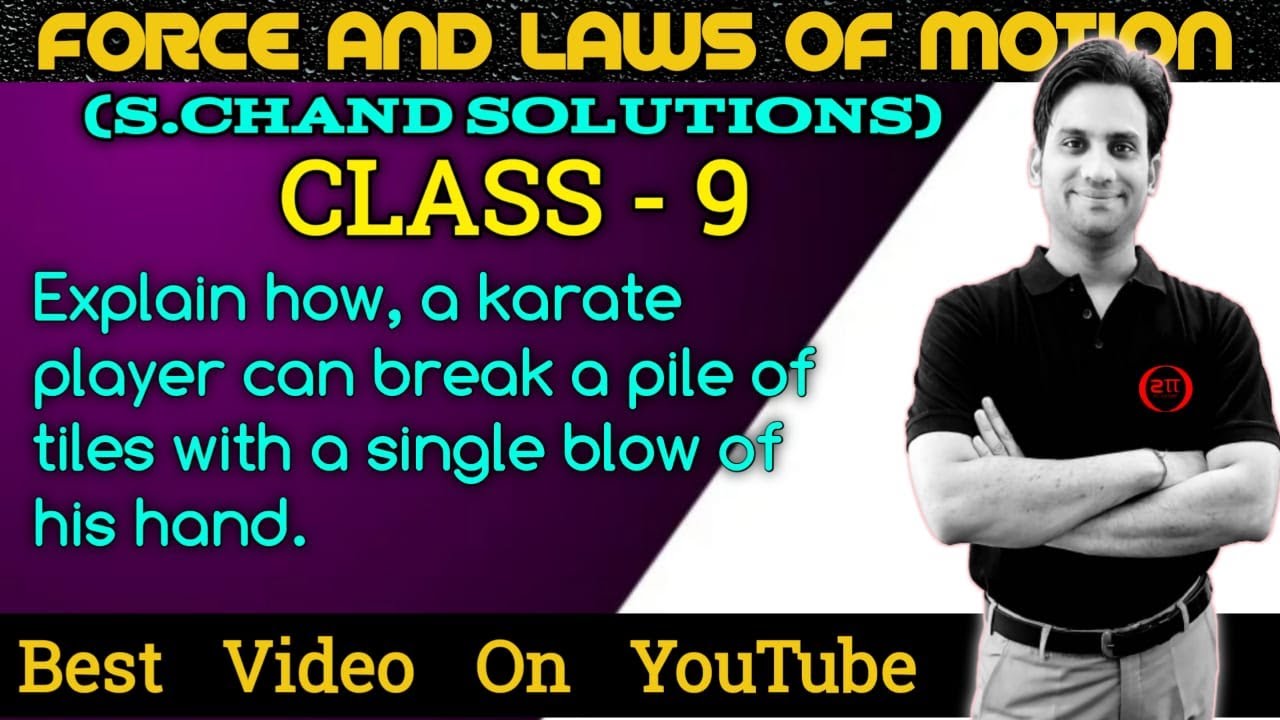 Explain how, a karate player can break a pile of tiles with a single blow of his hand.