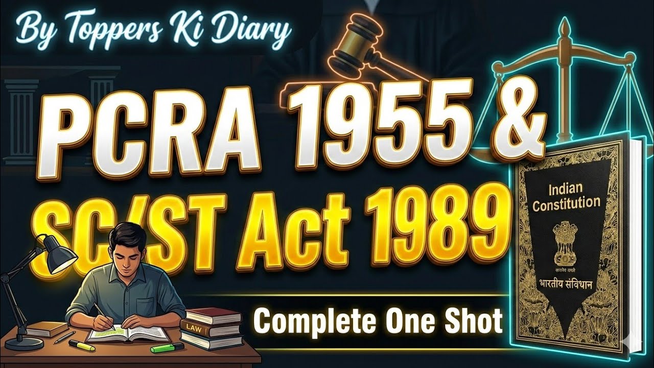 UP SI मूलविधि : PCRA 1955 & SC/ST Act 1989 | याद करने की 100% अचूक Trick 🔥