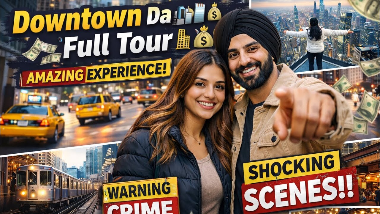 United States 🇺🇸Nightlife Downtown Vlog✌️|Majhail@vlogs|