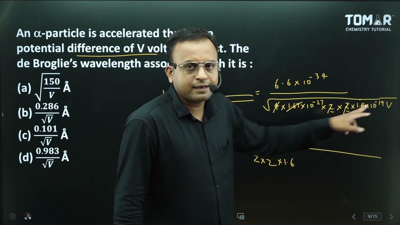 DE BROGLIE EQUATION MCQ 8