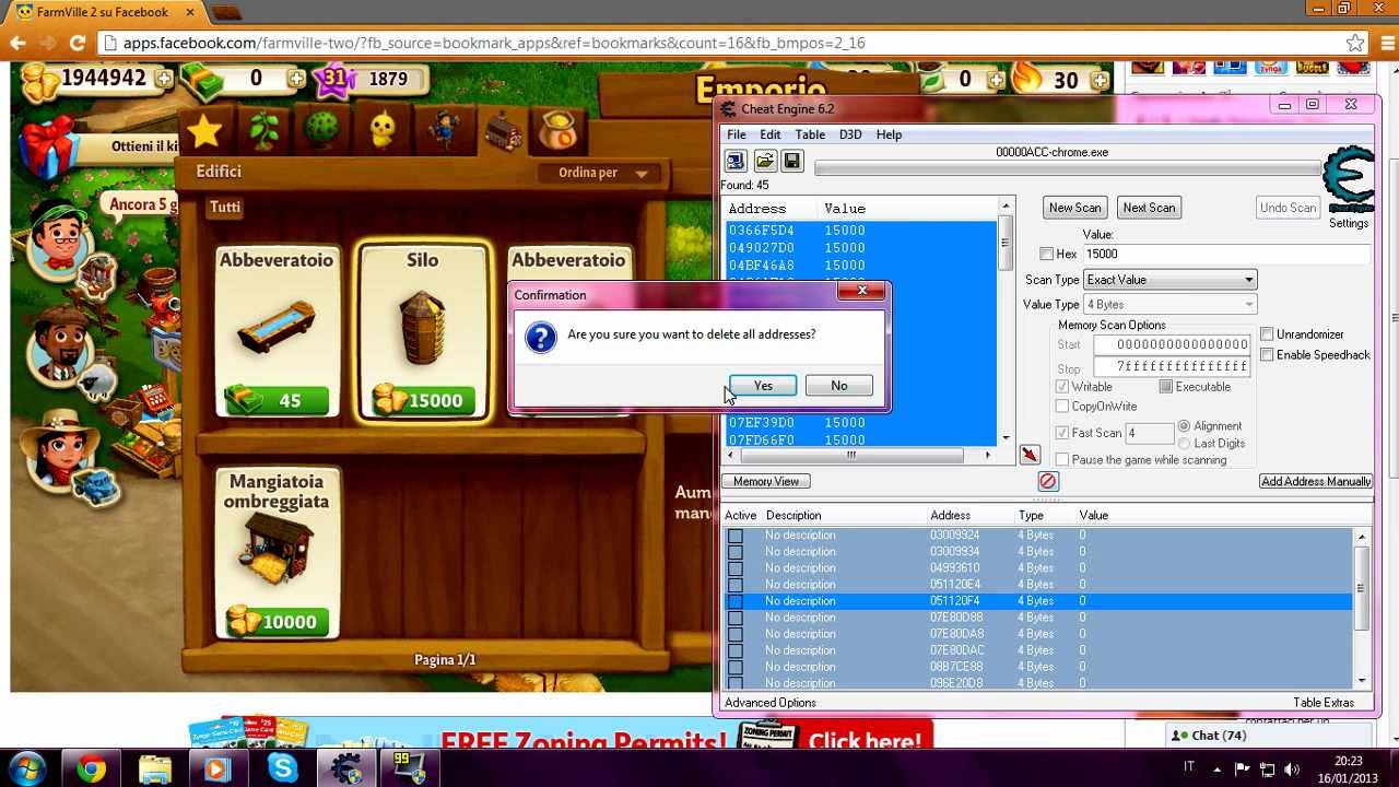 Cheat engine Farmville2