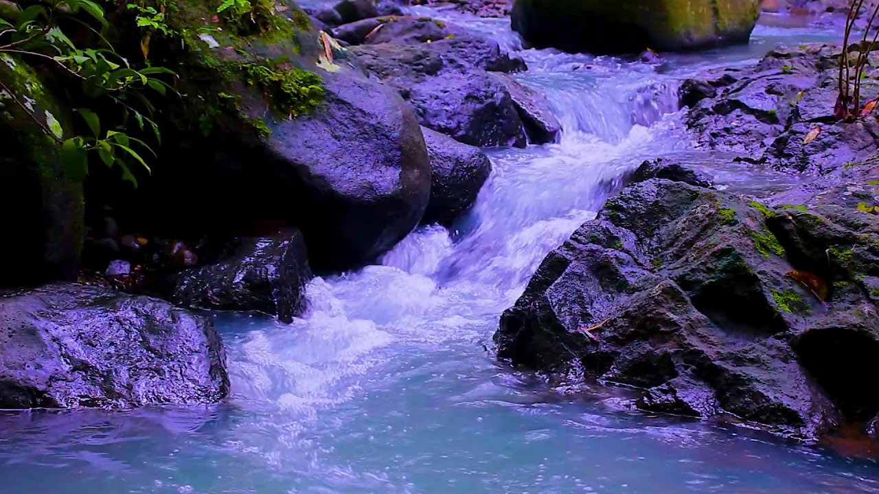 Stay Focused with Gentle Mountain River Water Flow, Natural White Noise
