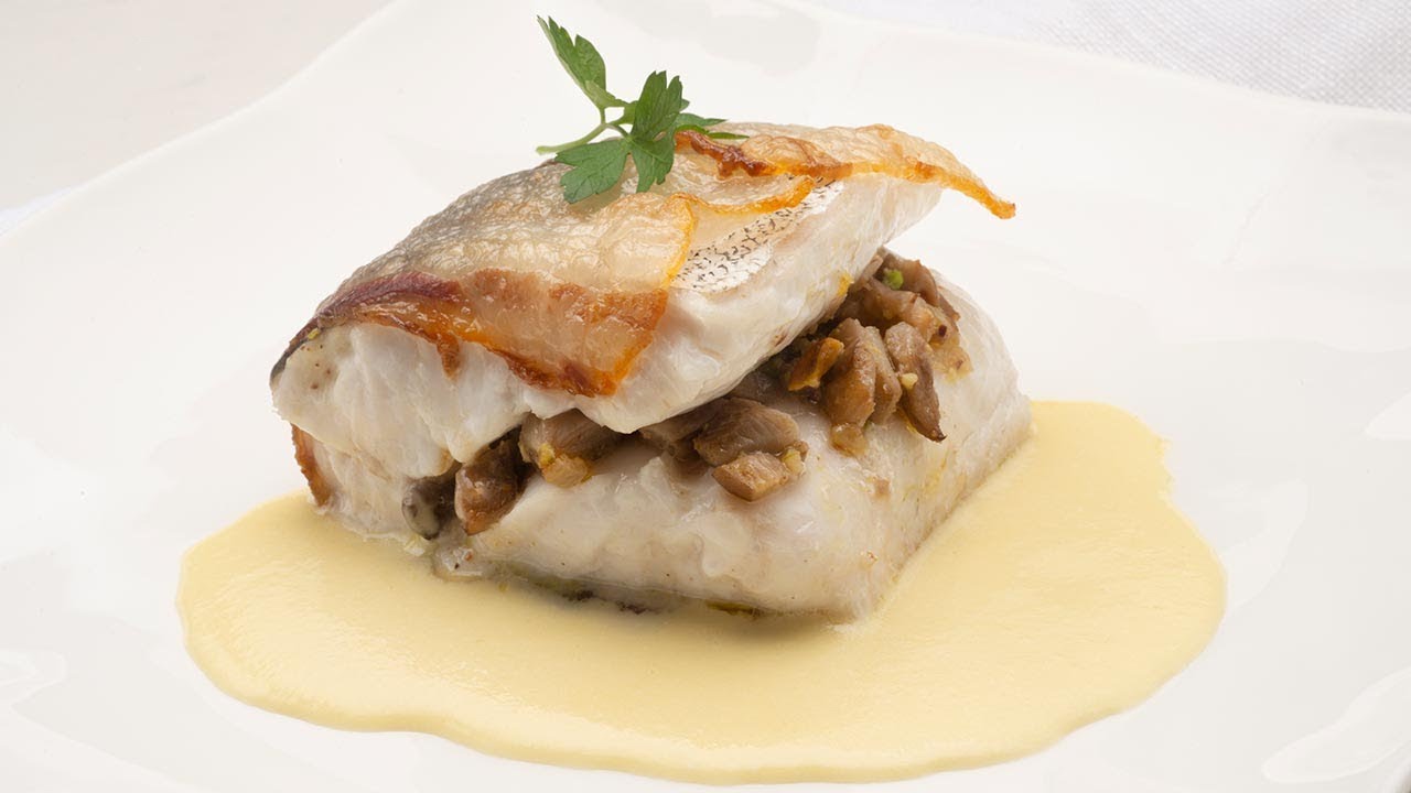 Merluza rellena de setas y pistachos - Cocina abierta de Karlos Arguiñano