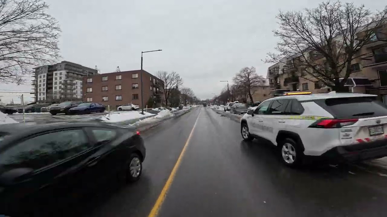 Winter Ride In Laval Island Looking for A Bike Path & Teewing MARS XTR 10000W Electric Scooter  4K
