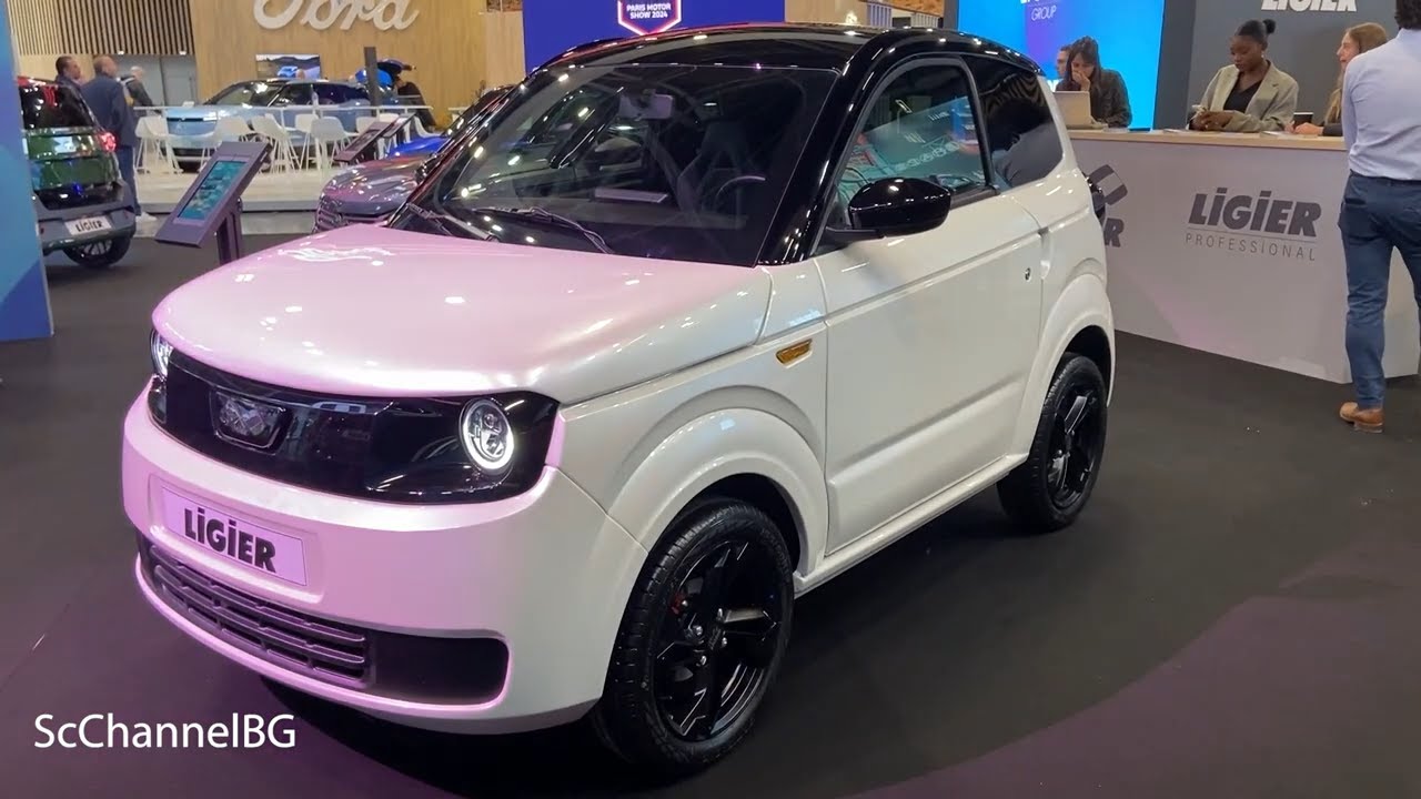 Ligier MYLI Micro Car - White color (2025) Interior And Exterior - Paris Motor Show 2024